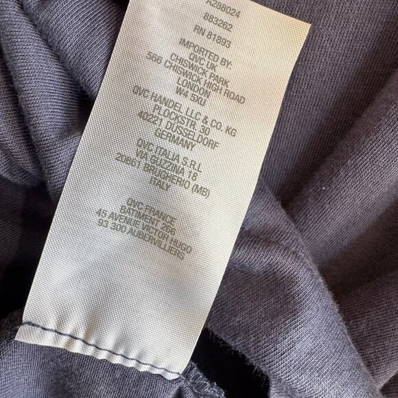 Logo Lori Goldstein Plus 3X Tunic Blue V Neck Short Sleeve Top - Picture 6 of 6